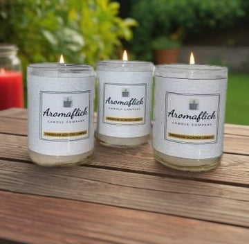 Pack of 3 Scented Glass Candles – Assorted Fragrances for Home & Gifting
