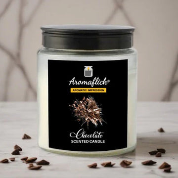 Chocolate Scented Candle in Glass Jar – Sweet & Comforting Scent