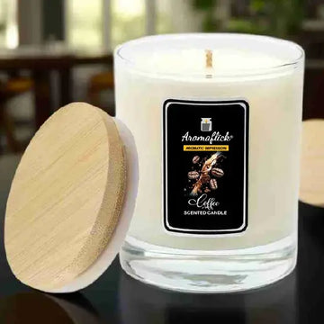 Coffee Scented Candle – Classic Glass Jar Design