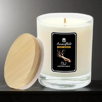 Glass Jar Oud Candle – Rich, Smoky Fragrance