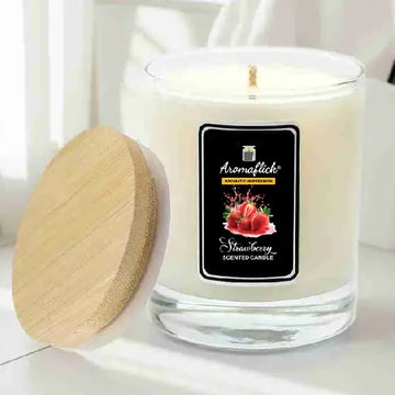 Strawberry Scented Candle in Glass Jar – Fruity & Sweet