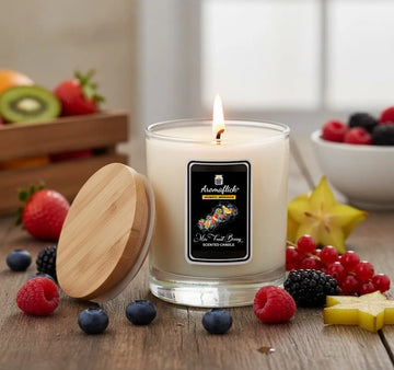 Mix Fruit Berry Scented Candle in Glass Jar – Sweet & Refreshing Scent