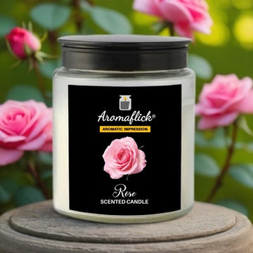 Glass Jar Rose Candle – Soft, Romantic Fragrance