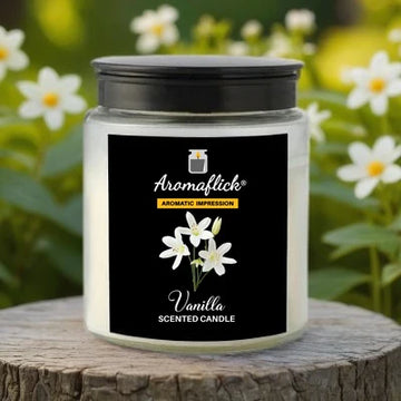 Vanilla Scented Candle in Glass Jar – Sweet & Elegant