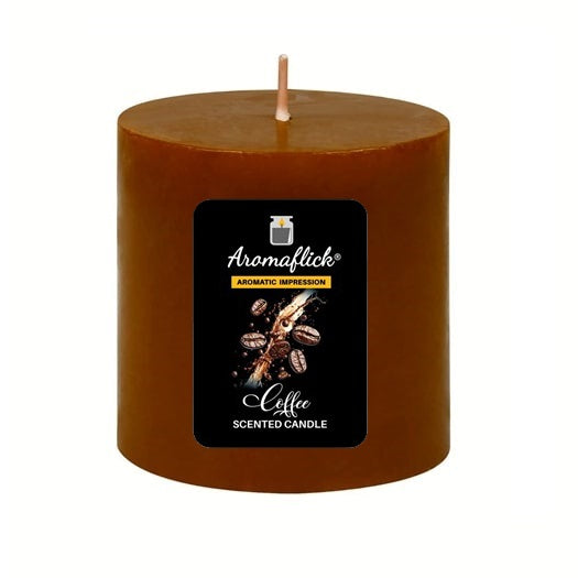 Coffee Scented Pillar Candle – Warm & Energizing