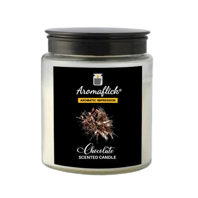 Chocolate Scented Candle in Glass Jar – Sweet & Comforting Scent