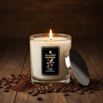 Coffee Scented Candle – Classic Glass Jar Design