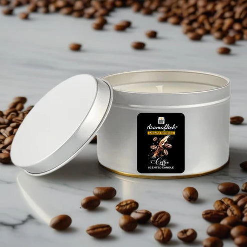 Silver Tin Coffee Candle – Fresh Brewed Aroma