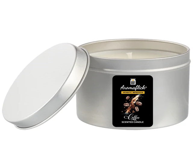 Silver Tin Coffee Candle – Fresh Brewed Aroma