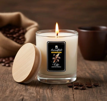 Coffee Scented Candle – Classic Glass Jar Design