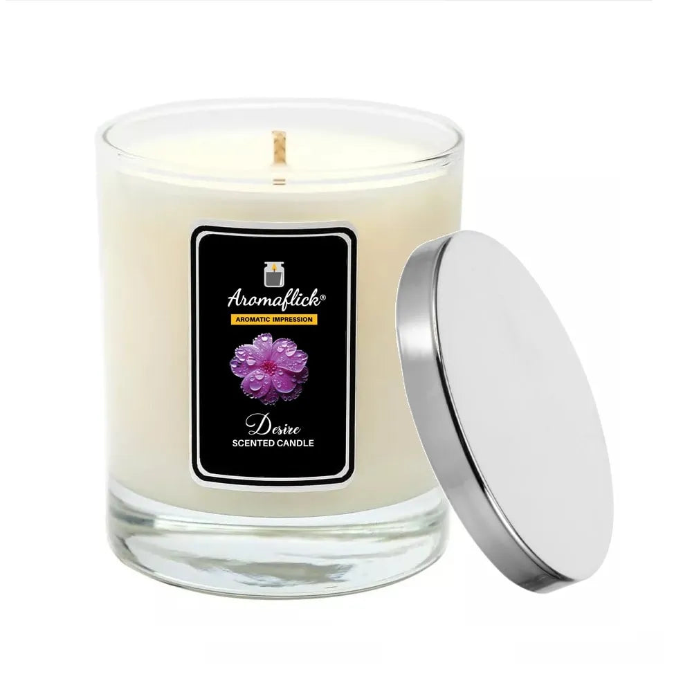Desire Scented Candle in Glass Jar – Elegant & Masculine Fragrance