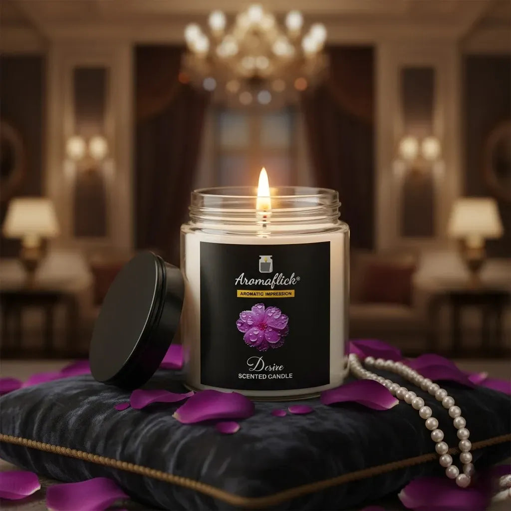 Desire Scented Candle in Glass Jar – Bold & Refined Fragrance