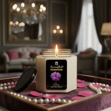 Desire Scented Candle in Hexagonal Jar – Warm & Sophisticated Aroma