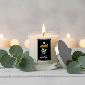 Eucalyptus Scented Candle in Glass Jar – Clean & Calming Aroma