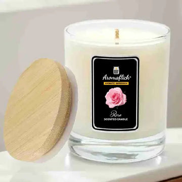 Romantic Rose Candle in Glass Jar – Soft & Soothing