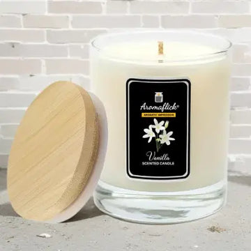 Glass Jar Vanilla Candle – Sweet & Cozy Scent