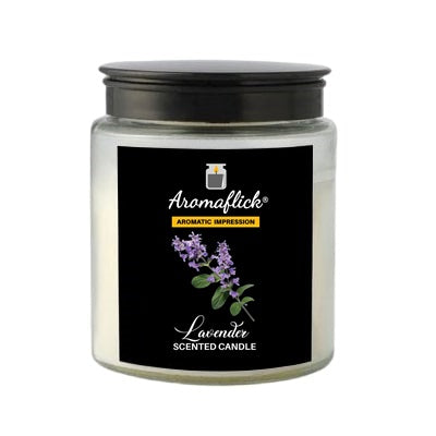 Lavender Scented Candle – Elegant Glass Jar Design