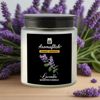 Lavender Scented Candle – Elegant Glass Jar Design
