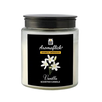 Vanilla Scented Candle in Glass Jar – Sweet & Elegant