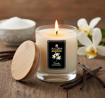 Glass Jar Vanilla Candle – Sweet & Cozy Scent